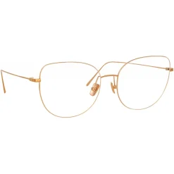 Linda Farrow Sunglasses-- Maya Cat Eye Optical Glasses in Rose Gold - LF38C3OPT - Eyewear - Avvenice