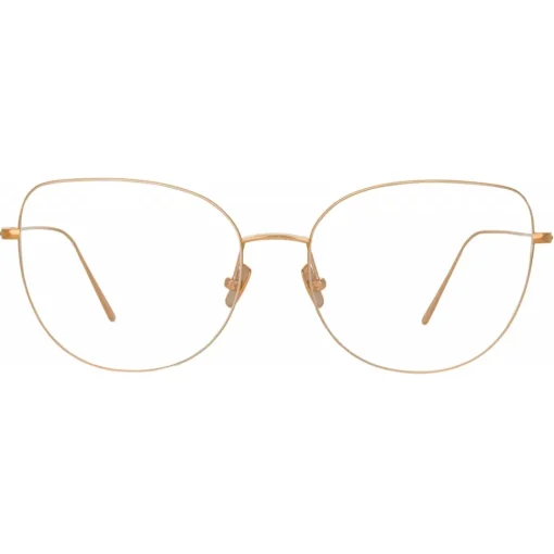 Linda Farrow Sunglasses-- Maya Cat Eye Optical Glasses in Rose Gold - LF38C3OPT - Eyewear - Avvenice
