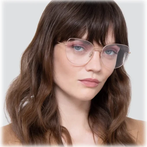 Linda Farrow Sunglasses-- Maya Cat Eye Optical Glasses in Rose Gold - LF38C3OPT - Eyewear - Avvenice