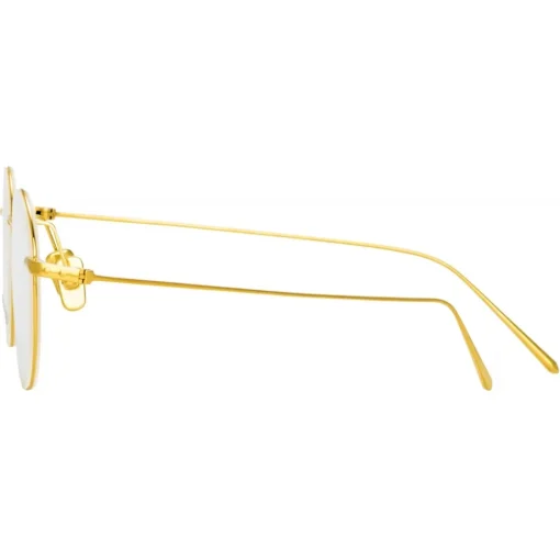 Linda Farrow Sunglasses-- Mayne A Oval Optical Glasses in Yellow Gold - LF33AC1OPT - Eyewear - Avvenice