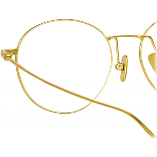 Linda Farrow Sunglasses-- Mayne A Oval Optical Glasses in Yellow Gold - LF33AC1OPT - Eyewear - Avvenice