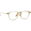 Linda Farrow Sunglasses-- Meier D-Frame Optical Glasses in Clear - Eyewear - Avvenice
