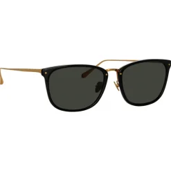 Linda Farrow Sunglasses-- Men's Cassin D-Frame Sunglasses in Black - LFL1457C1SUN - Eyewear - Avvenice