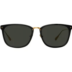 Linda Farrow Sunglasses-- Men's Cassin D-Frame Sunglasses in Black - LFL1457C1SUN - Eyewear - Avvenice