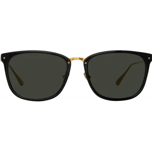 Linda Farrow Sunglasses-- Men's Cassin D-Frame Sunglasses in Black - LFL1457C1SUN - Eyewear - Avvenice