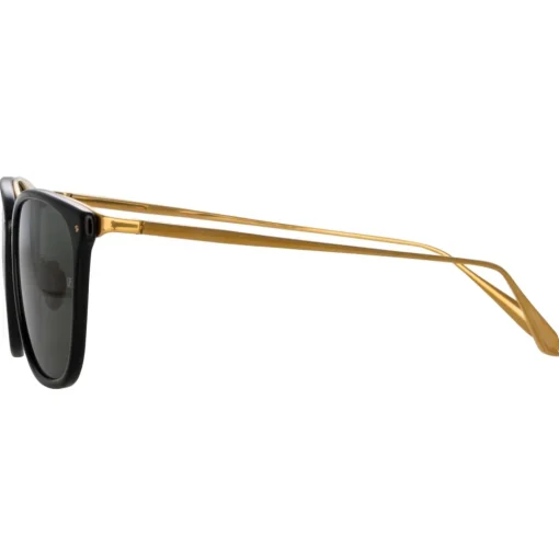 Linda Farrow Sunglasses-- Men's Cassin D-Frame Sunglasses in Black - LFL1457C1SUN - Eyewear - Avvenice