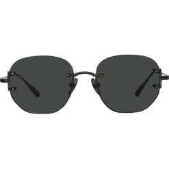 Linda Farrow Sunglasses-- Men's Sandor Angular Sunglasses in Matt Nickel - LFL1497C1SUN - Eyewear - Avvenice