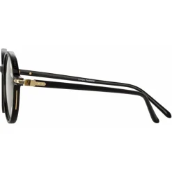 Linda Farrow Sunglasses-- Merrick A Oval Optical Glasses in Black - LF51AC1OPT - Eyewear - Avvenice