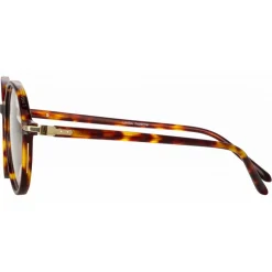 Linda Farrow Sunglasses-- Merrick A Oval Optical Glasses in Tortoiseshell - LF51AC2OPT - Eyewear - Avvenice