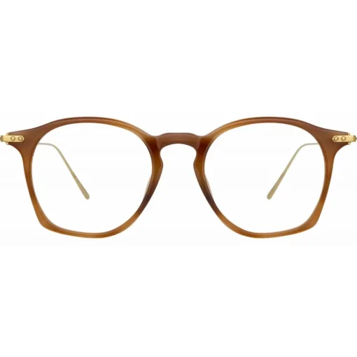 Linda Farrow Sunglasses-- Mila A Square Optical Glasses in Horn - Eyewear - Avvenice