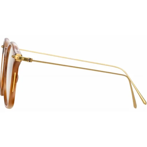 Linda Farrow Sunglasses-- Mila A Square Optical Glasses in Horn - Eyewear - Avvenice