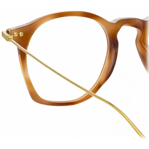 Linda Farrow Sunglasses-- Mila A Square Optical Glasses in Horn - Eyewear - Avvenice