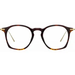 Linda Farrow Sunglasses-- Mila Square Optical Glasses in Brown - LF52C4OPT - Eyewear - Avvenice