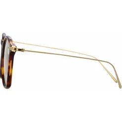 Linda Farrow Sunglasses-- Mila Square Optical Glasses in Brown - LF52C4OPT - Eyewear - Avvenice