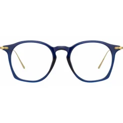 Linda Farrow Sunglasses-- Mila Square Optical Glasses in Navy - LF52C3OPT - Eyewear - Avvenice