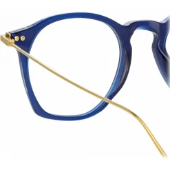 Linda Farrow Sunglasses-- Mila Square Optical Glasses in Navy - LF52C3OPT - Eyewear - Avvenice