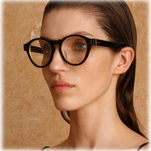 Linda Farrow Sunglasses-- Morris Oval Optical Glasses in Black - LFL1381C3OPT - Eyewear - Avvenice