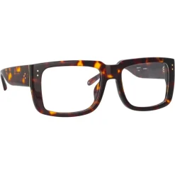 Linda Farrow Sunglasses-- Morrison Rectangular Optical Glasses in Tortoiseshell - LFL1027C6OPT - Eyewear - Avvenice