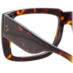 Linda Farrow Sunglasses-- Morrison Rectangular Optical Glasses in Tortoiseshell - LFL1027C6OPT - Eyewear - Avvenice