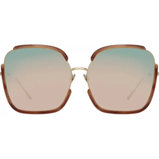 Linda Farrow Sunglasses-- Natalia Oversized Sunglasses in Horn - LFL1210C3SUN - Eyewear - Avvenice