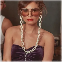 Linda Farrow Sunglasses-- Natalia Oversized Sunglasses in Horn - LFL1210C3SUN - Eyewear - Avvenice