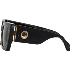 Linda Farrow Sunglasses-- Nieve Rectangular Sunglasses in Black - LFL1297C1SUN - Eyewear - Avvenice