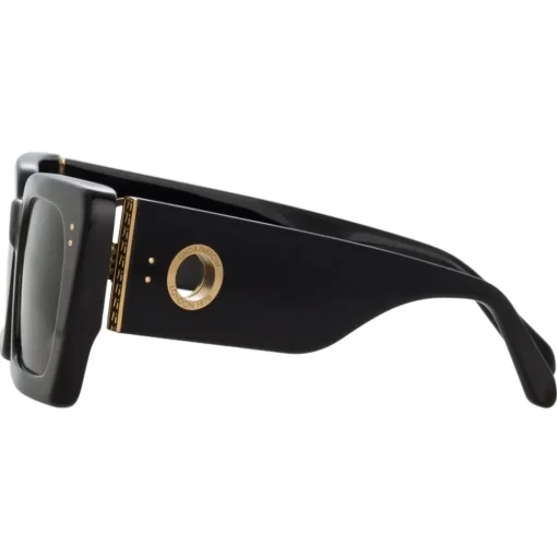 Linda Farrow Sunglasses-- Nieve Rectangular Sunglasses in Black - LFL1297C1SUN - Eyewear - Avvenice