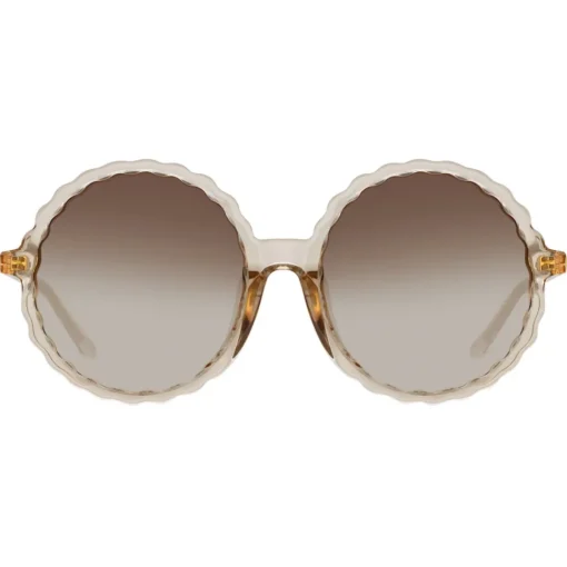 Linda Farrow Sunglasses-- Nova Round Sunglasses in Ash - LFL1354C3SUN - Eyewear - Avvenice
