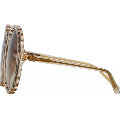 Linda Farrow Sunglasses-- Nova Round Sunglasses in Ash - LFL1354C3SUN - Eyewear - Avvenice