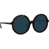 Linda Farrow Sunglasses-- Nova Round Sunglasses in Tortoiseshell - LFL1354C2SUN - Eyewear - Avvenice