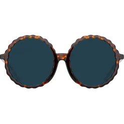 Linda Farrow Sunglasses-- Nova Round Sunglasses in Tortoiseshell - LFL1354C2SUN - Eyewear - Avvenice