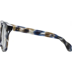 Linda Farrow Sunglasses-- Palla D-Frame Optical Glasses in Blue Tortoiseshell - LFL1277C6OPT - Eyewear - Avvenice