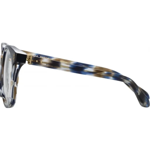 Linda Farrow Sunglasses-- Palla D-Frame Optical Glasses in Blue Tortoiseshell - LFL1277C6OPT - Eyewear - Avvenice
