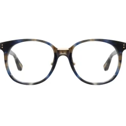 Linda Farrow Sunglasses-- Palla D-Frame Optical Glasses in Blue Tortoiseshell - LFL1277C6OPT - Eyewear - Avvenice