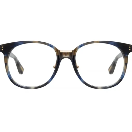 Linda Farrow Sunglasses-- Palla D-Frame Optical Glasses in Blue Tortoiseshell - LFL1277C6OPT - Eyewear - Avvenice