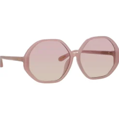 Linda Farrow Sunglasses-- Paloma Hexagon Sunglasses in Lilac - LFL1415C8SUN - Eyewear - Avvenice