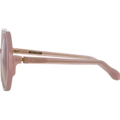 Linda Farrow Sunglasses-- Paloma Hexagon Sunglasses in Lilac - LFL1415C8SUN - Eyewear - Avvenice