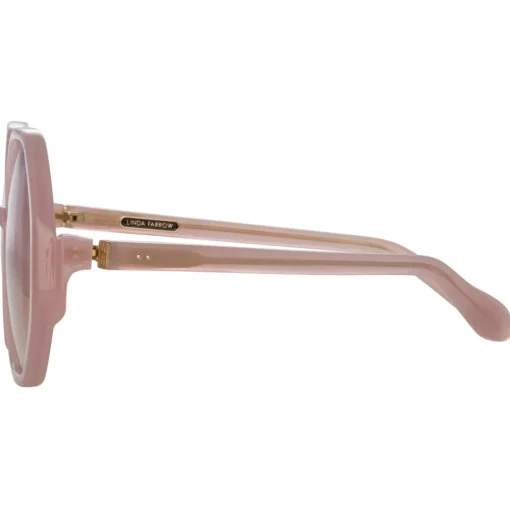 Linda Farrow Sunglasses-- Paloma Hexagon Sunglasses in Lilac - LFL1415C8SUN - Eyewear - Avvenice