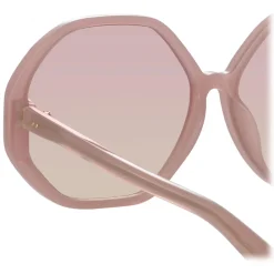 Linda Farrow Sunglasses-- Paloma Hexagon Sunglasses in Lilac - LFL1415C8SUN - Eyewear - Avvenice