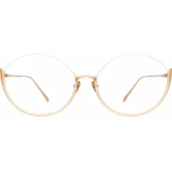 Linda Farrow Sunglasses-- Rae Cat Eye Optical Glasses in Rose Gold - LFL1144C7OPT - Eyewear - Avvenice