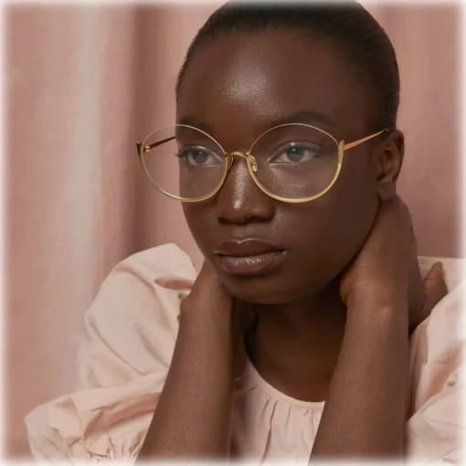 Linda Farrow Sunglasses-- Rae Cat Eye Optical Glasses in Rose Gold - LFL1144C7OPT - Eyewear - Avvenice