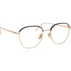 Linda Farrow Sunglasses-- Raif Square Optical Glasses in Rose Gold Brown - LFL819C10OPT - Eyewear - Avvenice