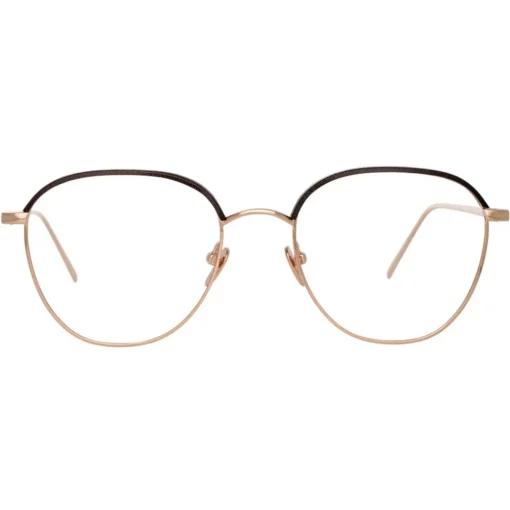Linda Farrow Sunglasses-- Raif Square Optical Glasses in Rose Gold Brown - LFL819C10OPT - Eyewear - Avvenice
