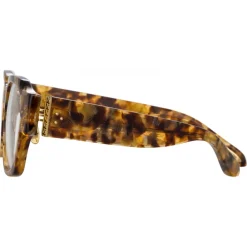 Linda Farrow Sunglasses-- Ramon Rectangular Optical Glasses in Tobacco Tortoiseshell - LFL1270C7OPT - Eyewear - Avvenice