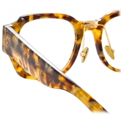 Linda Farrow Sunglasses-- Ramon Rectangular Optical Glasses in Tobacco Tortoiseshell - LFL1270C7OPT - Eyewear - Avvenice