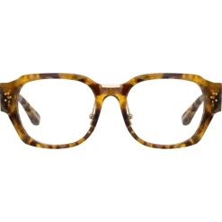Linda Farrow Sunglasses-- Ramon Rectangular Optical Glasses in Tobacco Tortoiseshell - LFL1270C7OPT - Eyewear - Avvenice