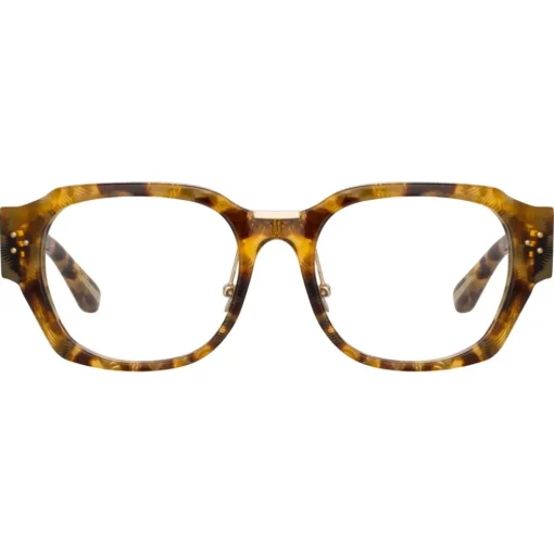 Linda Farrow Sunglasses-- Ramon Rectangular Optical Glasses in Tobacco Tortoiseshell - LFL1270C7OPT - Eyewear - Avvenice