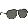 Linda Farrow Sunglasses-- Raphael Aviator Sunglasses in Black - LFL1294C1SUN - Eyewear - Avvenice