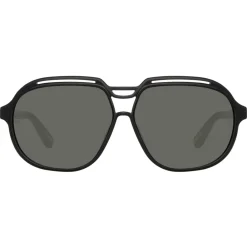 Linda Farrow Sunglasses-- Raphael Aviator Sunglasses in Black - LFL1294C1SUN - Eyewear - Avvenice