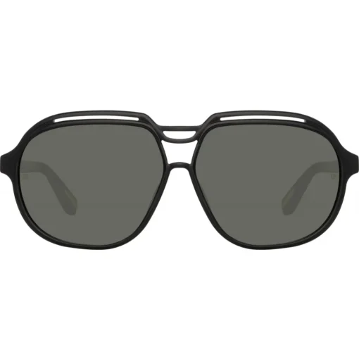 Linda Farrow Sunglasses-- Raphael Aviator Sunglasses in Black - LFL1294C1SUN - Eyewear - Avvenice